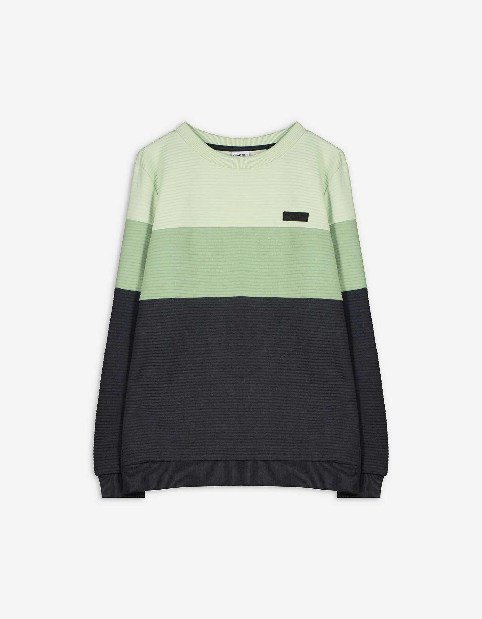 Pullover - Blocchi di colore - verde chiaro