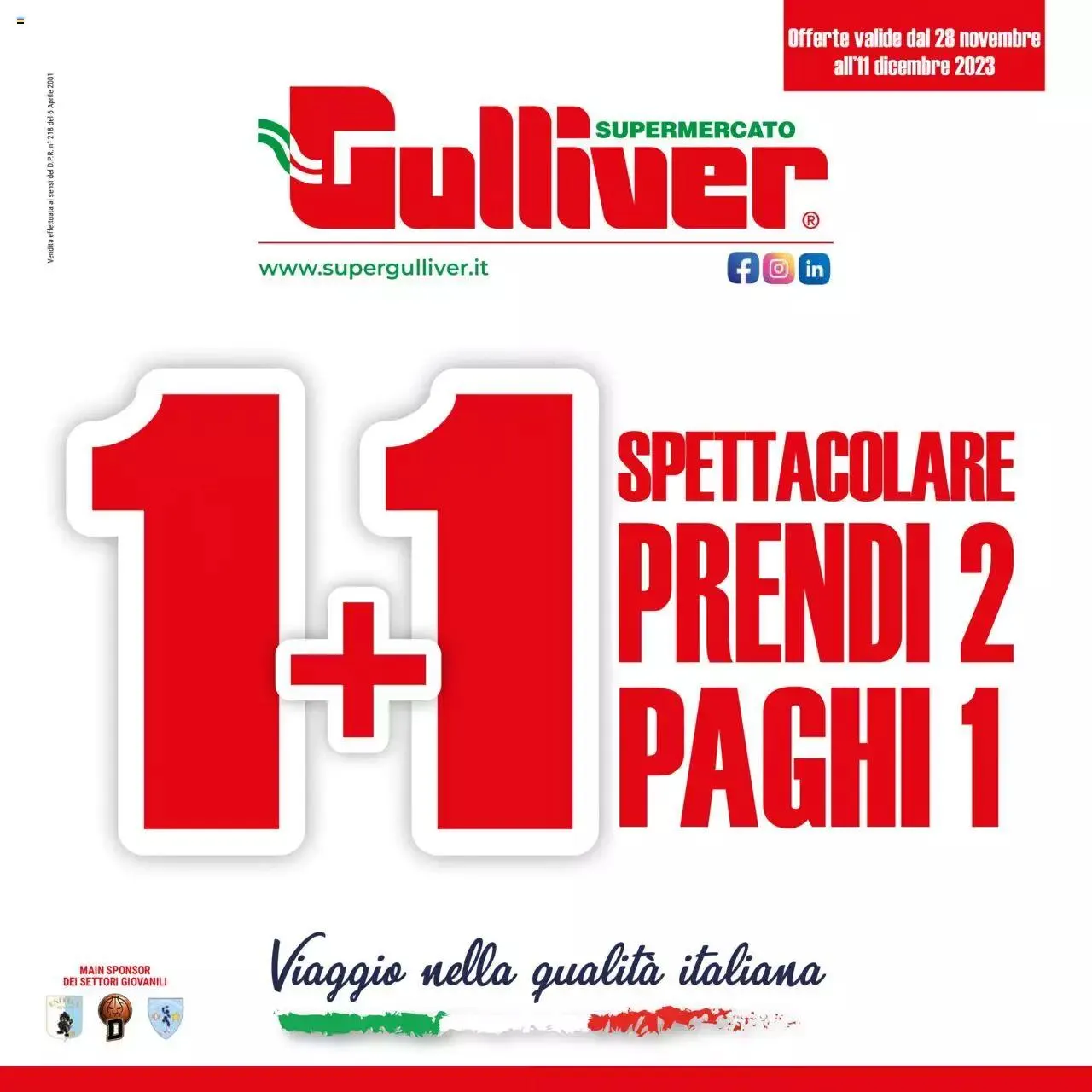 Volantino Gulliver da 28 novembre a 11 dicembre di 2023 - Pagina del volantino 1