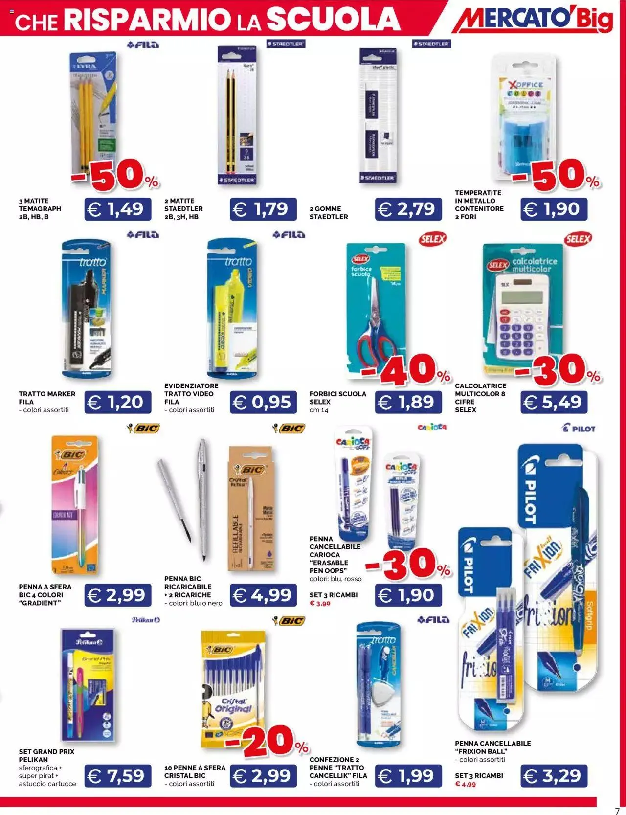 Mercatò - Che risparmio la scuola da 14 agosto a 24 settembre di 2023 - Pagina del volantino 7