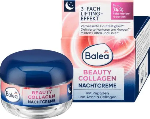 Crema notte antirughe con collagene, 50 ml