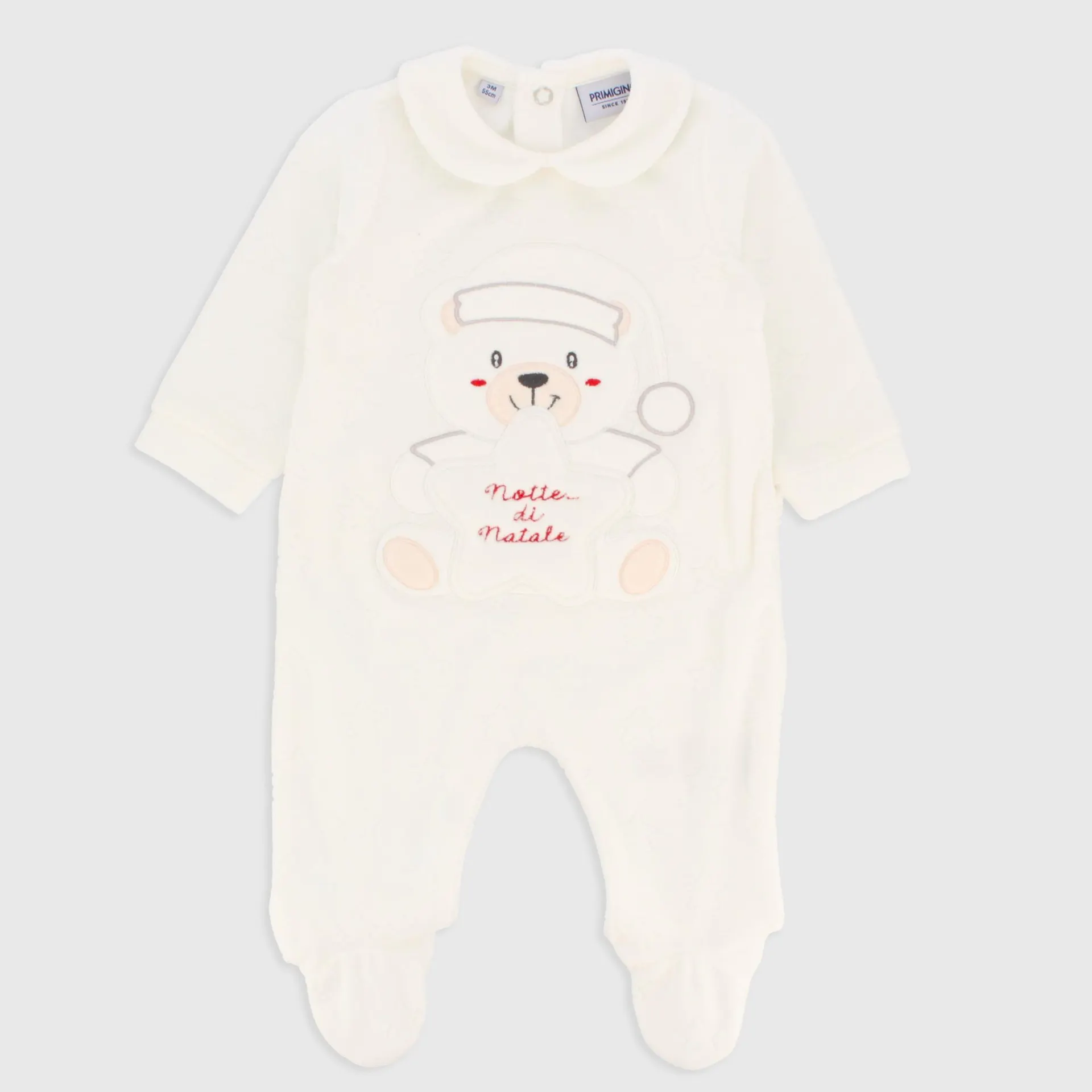 Tutina in ciniglia da neonato, bianco