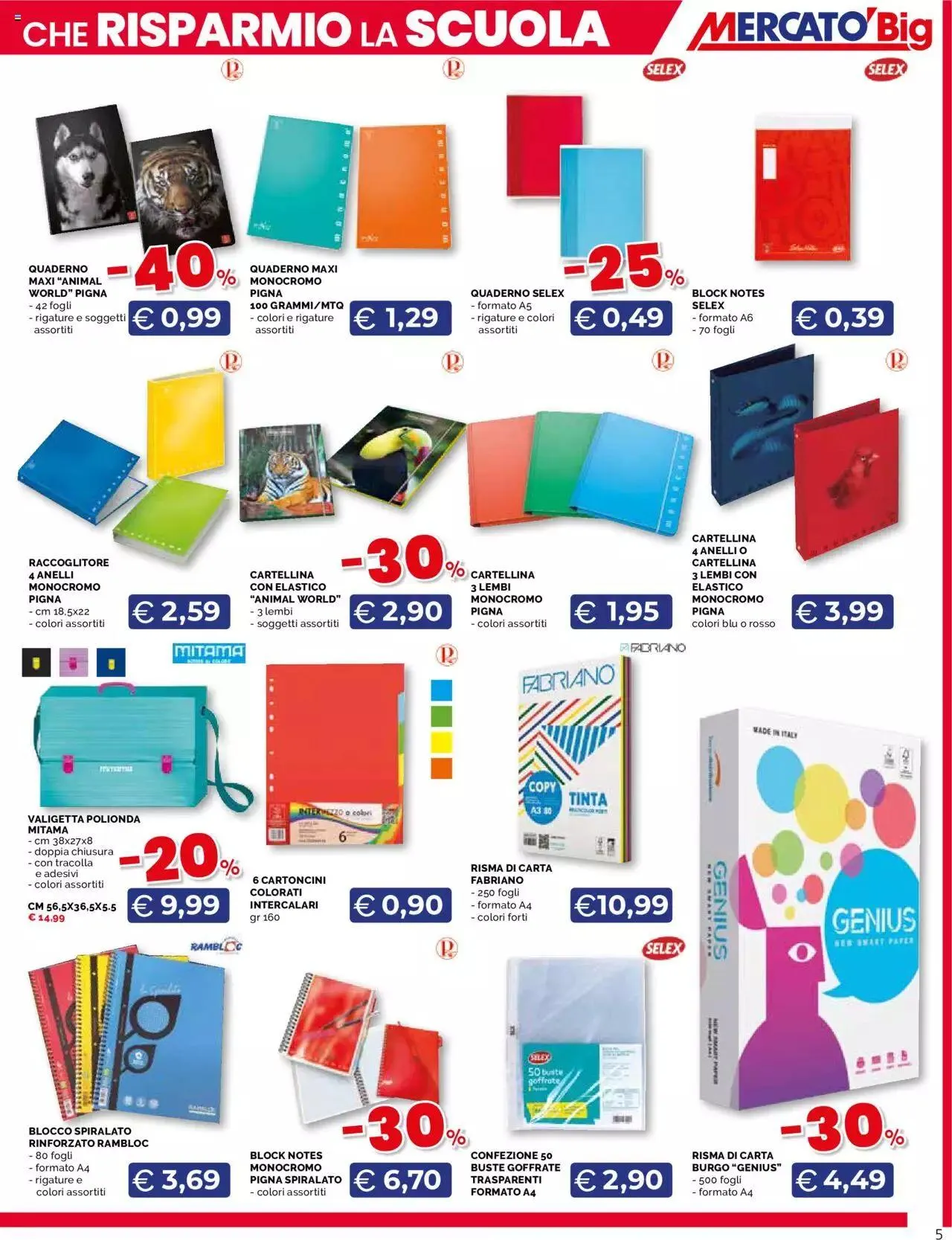 Mercatò - Che risparmio la scuola da 14 agosto a 24 settembre di 2023 - Pagina del volantino 5