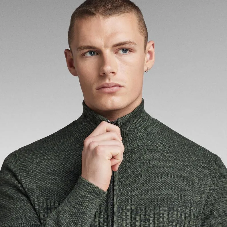 3D Biker Zip Thru Knit