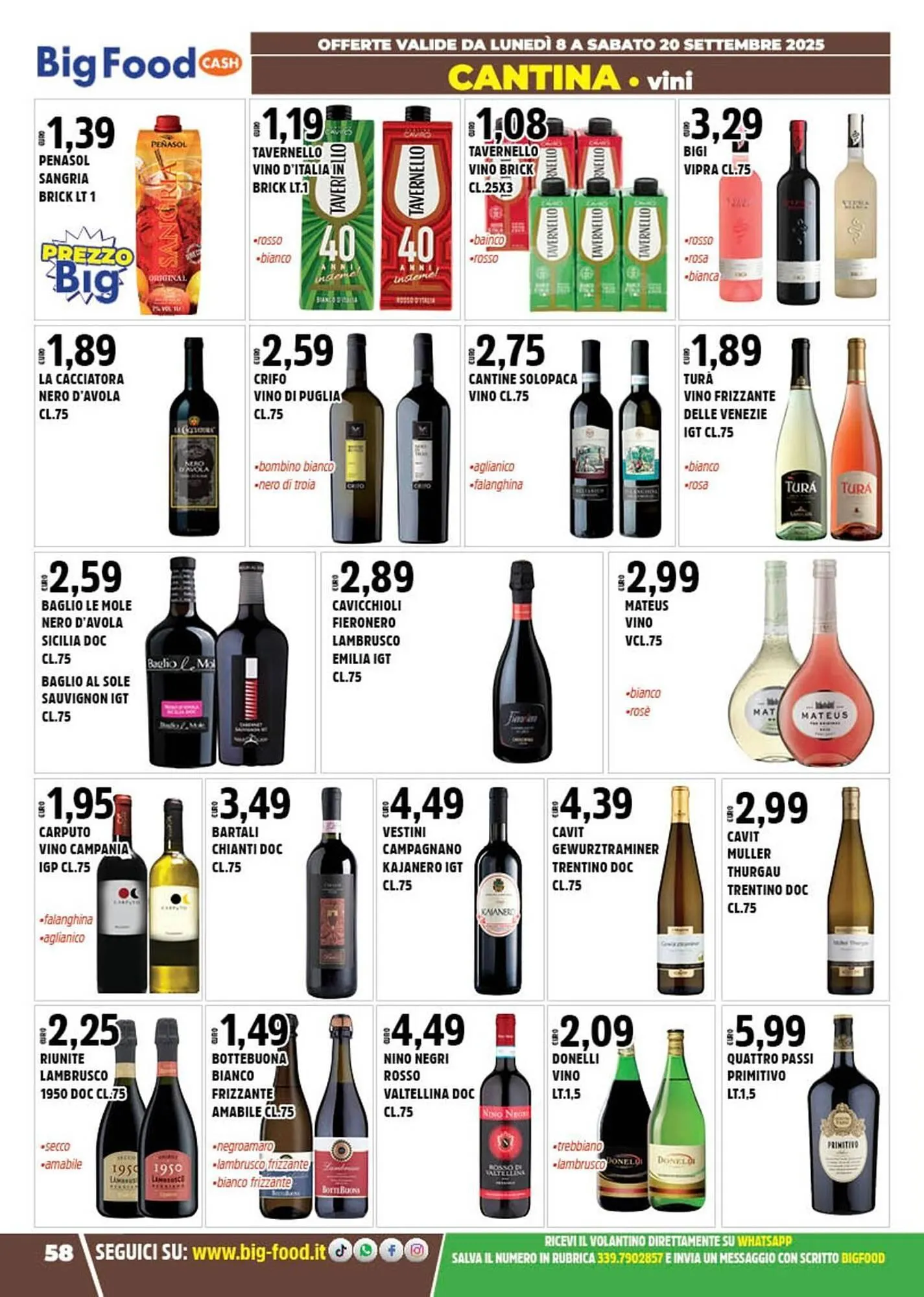 Volantino Big Food da 8 settembre a 20 settembre di 2025 - Pagina del volantino 58