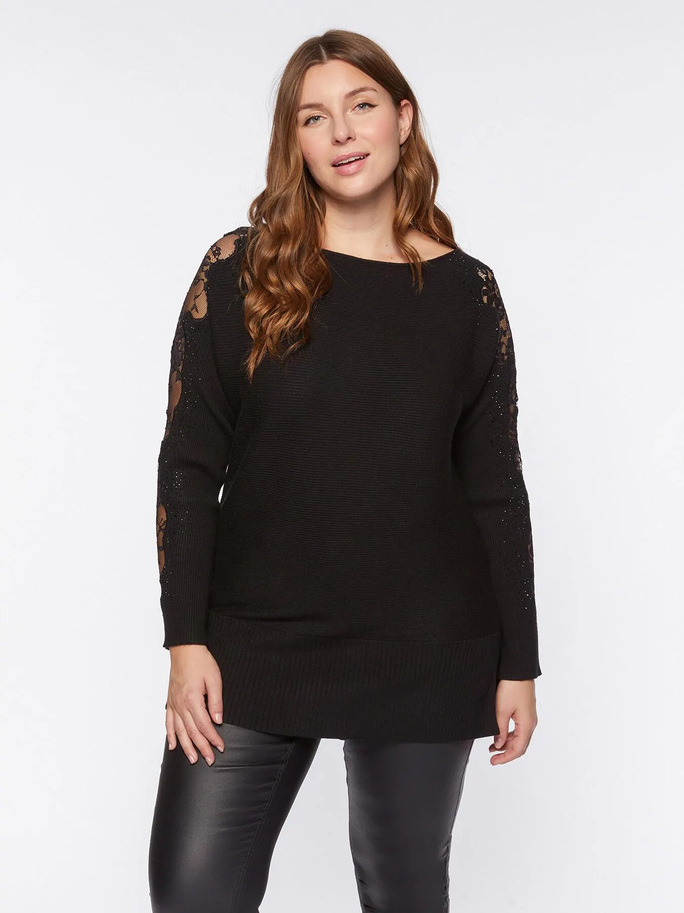 Maglia con inserti in pizzo