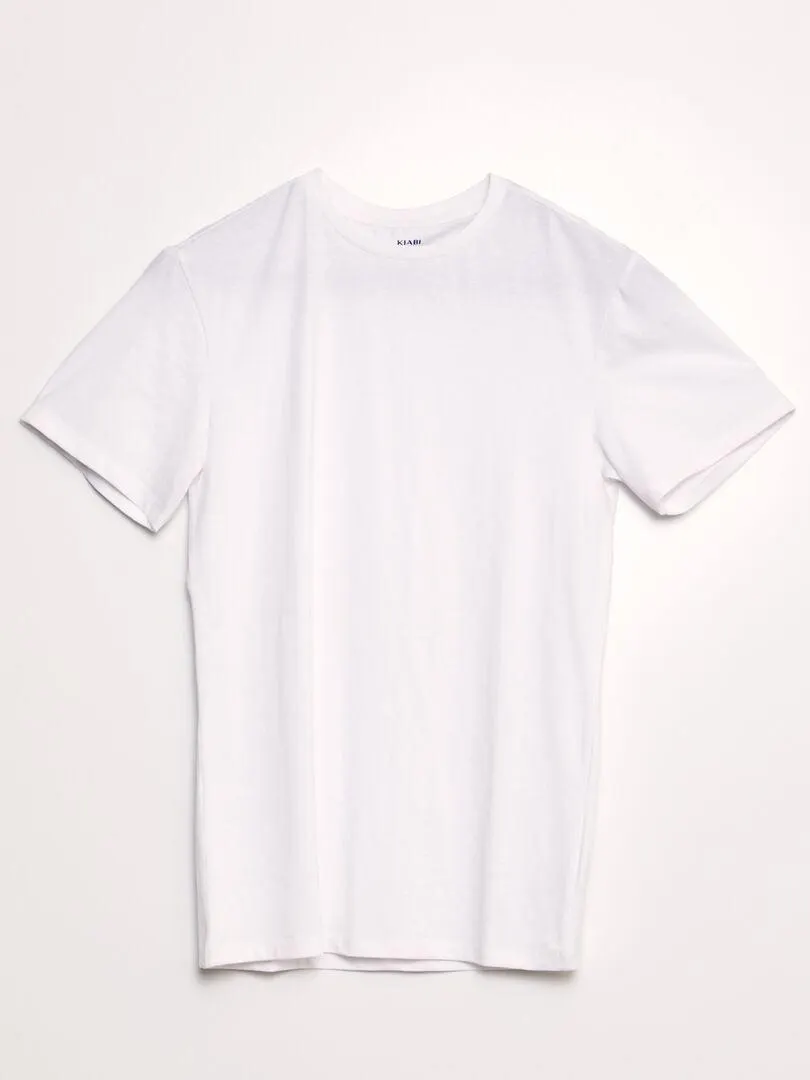 T-shirt tinta unita - Muscle fit - bianco