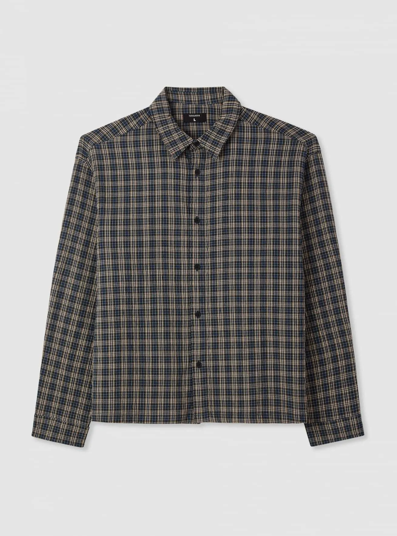 Camicia a quadretti boxy fit Var beige