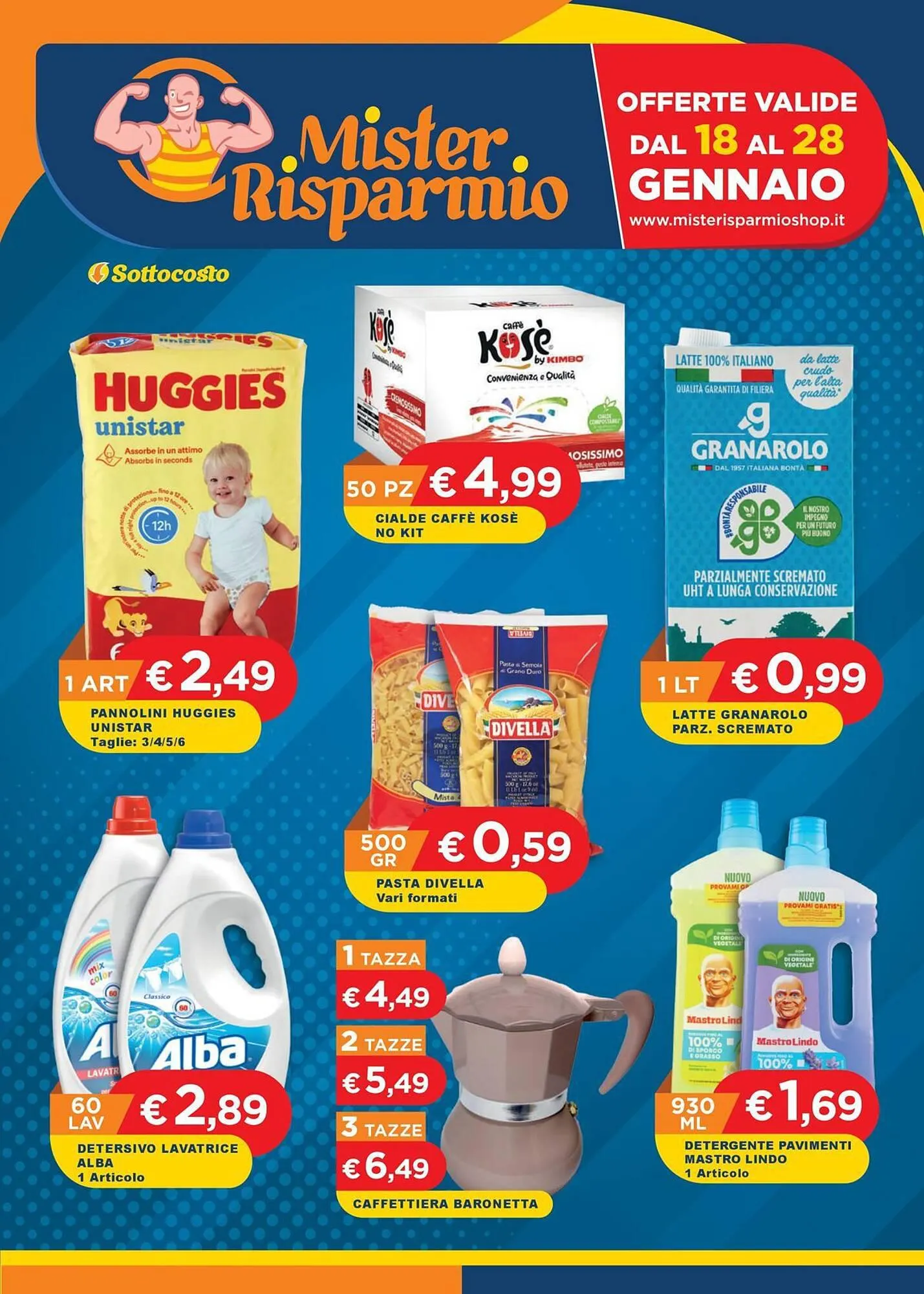 Volantino Mister Risparmio da 18 gennaio a 28 gennaio di 2024 - Pagina del volantino 1