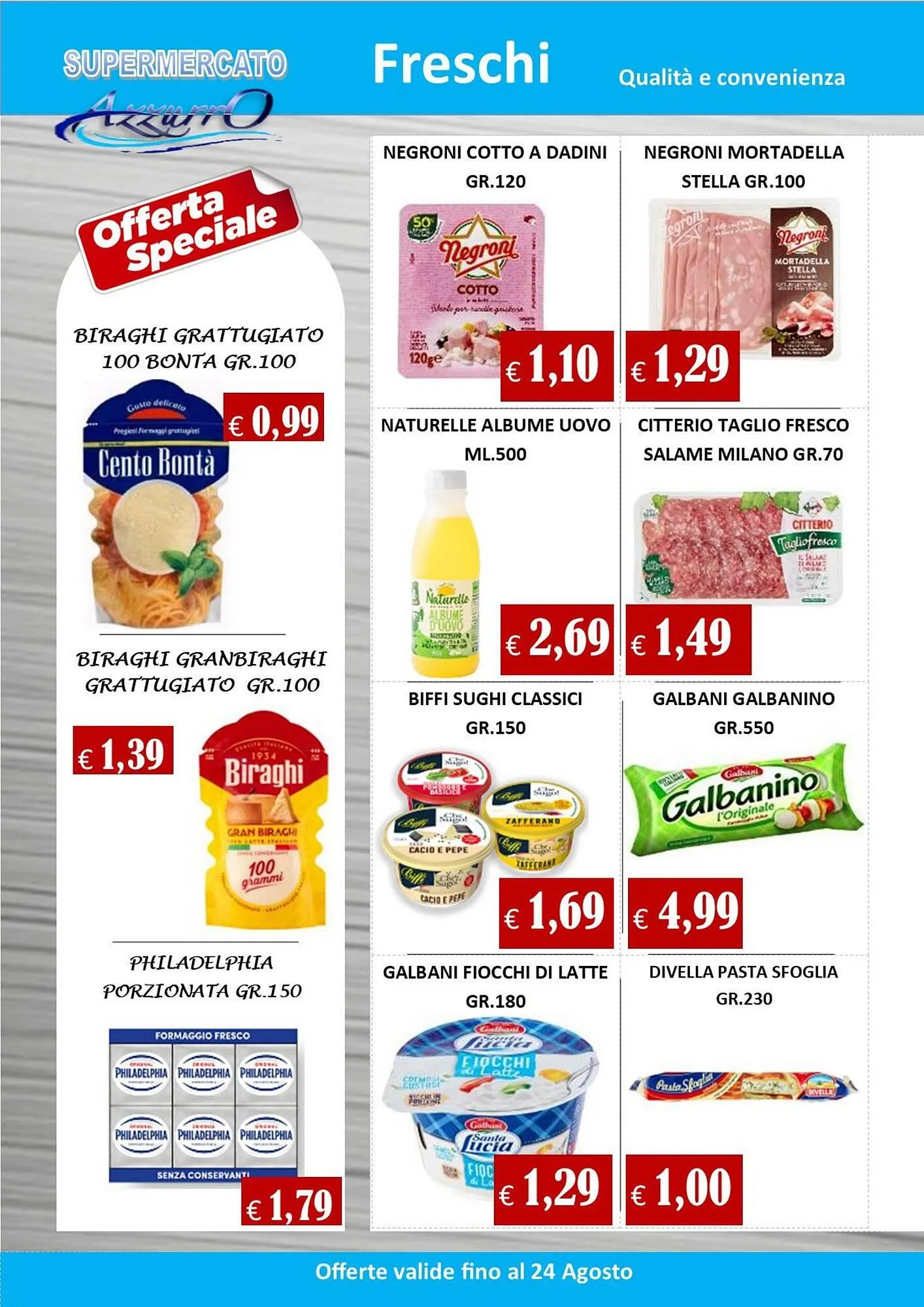 Volantino Supermercato Azzurro da 7 agosto a 24 agosto di 2024 - Pagina del volantino 5