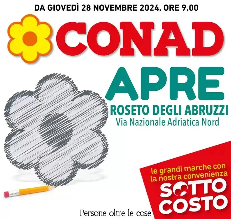 Conad apre a Roseto degli Abruzzi! da 28 novembre a 7 dicembre di 2024 - Pagina del volantino 1