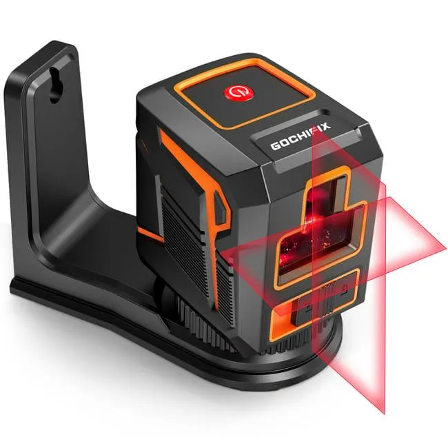 Livello Laser Croce Rossa Linea Laser Autolivellante da Cantiere con Supporto Magnetico