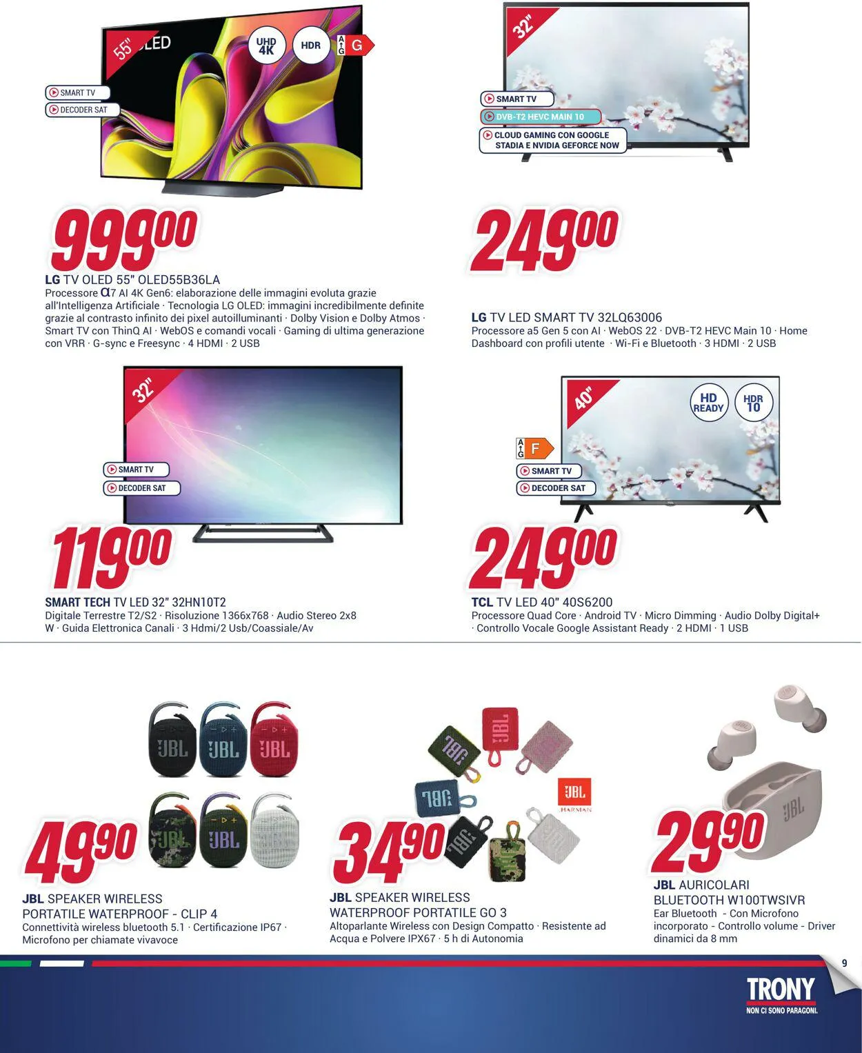 Trony - Napoli Volantino attuale da 19 gennaio a 31 gennaio di 2024 - Pagina del volantino 9
