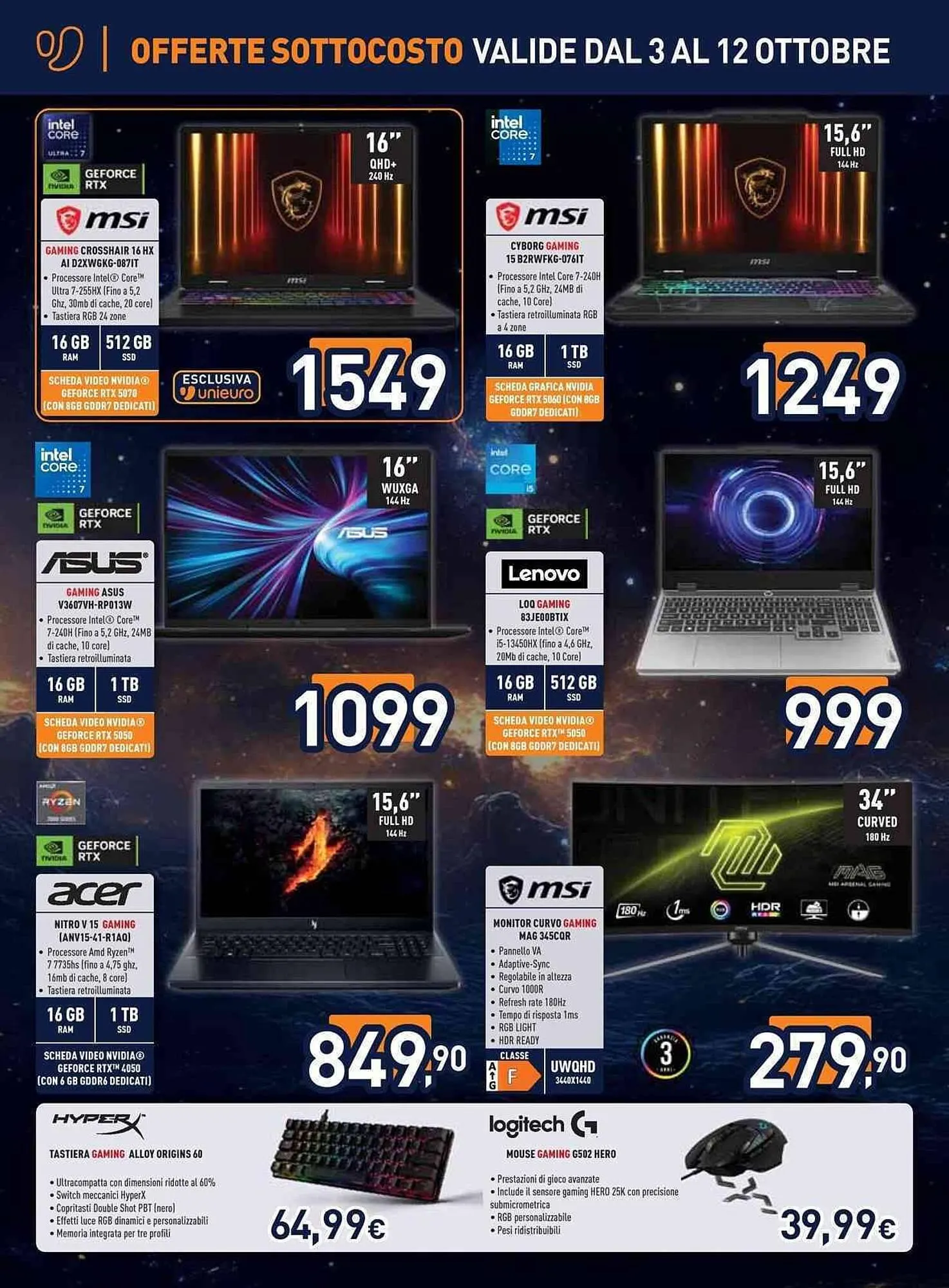 Volantino Unieuro da 3 ottobre a 13 ottobre di 2025 - Pagina del volantino 18