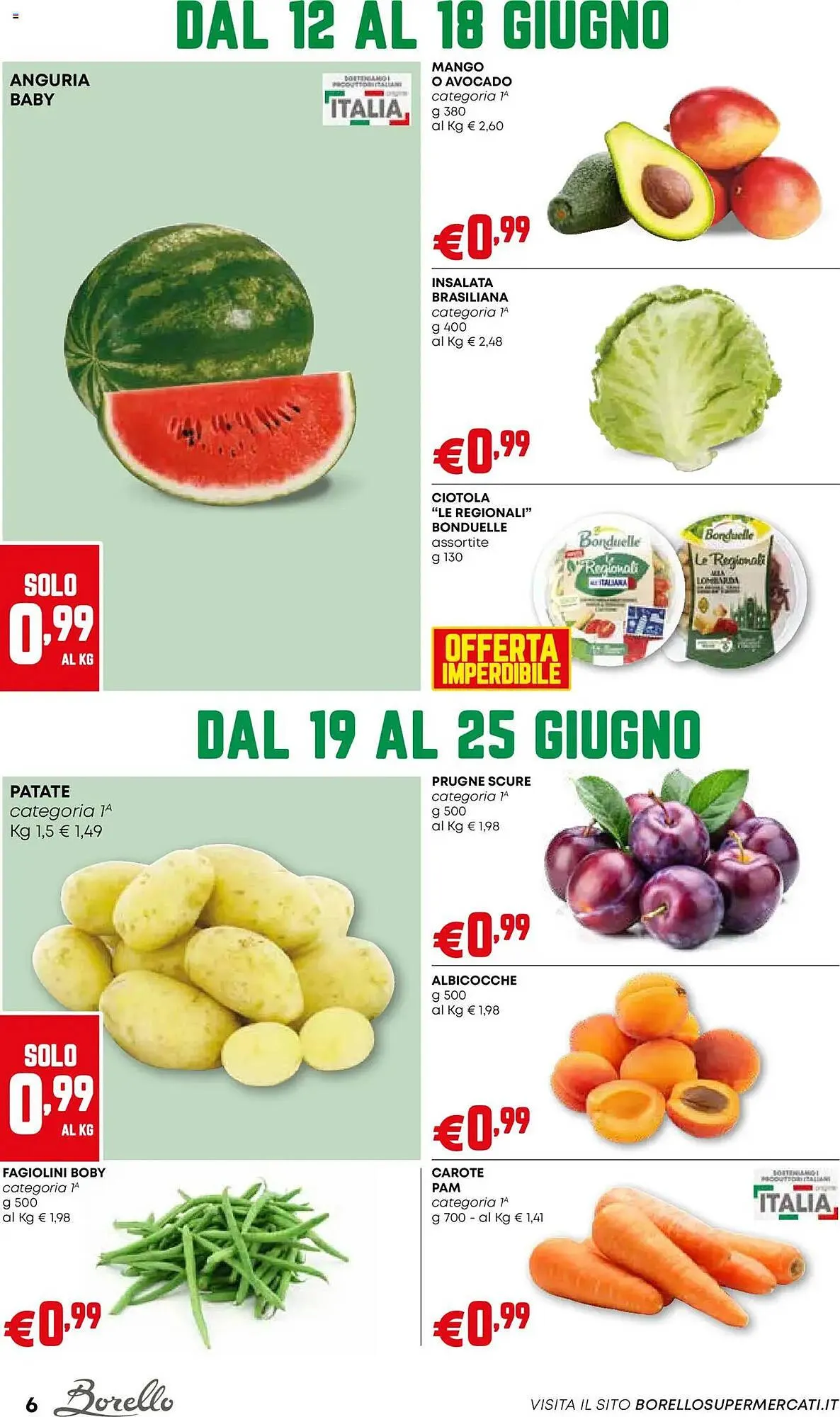 Volantino Borello Supermercati da 12 giugno a 25 giugno di 2025 - Pagina del volantino 6