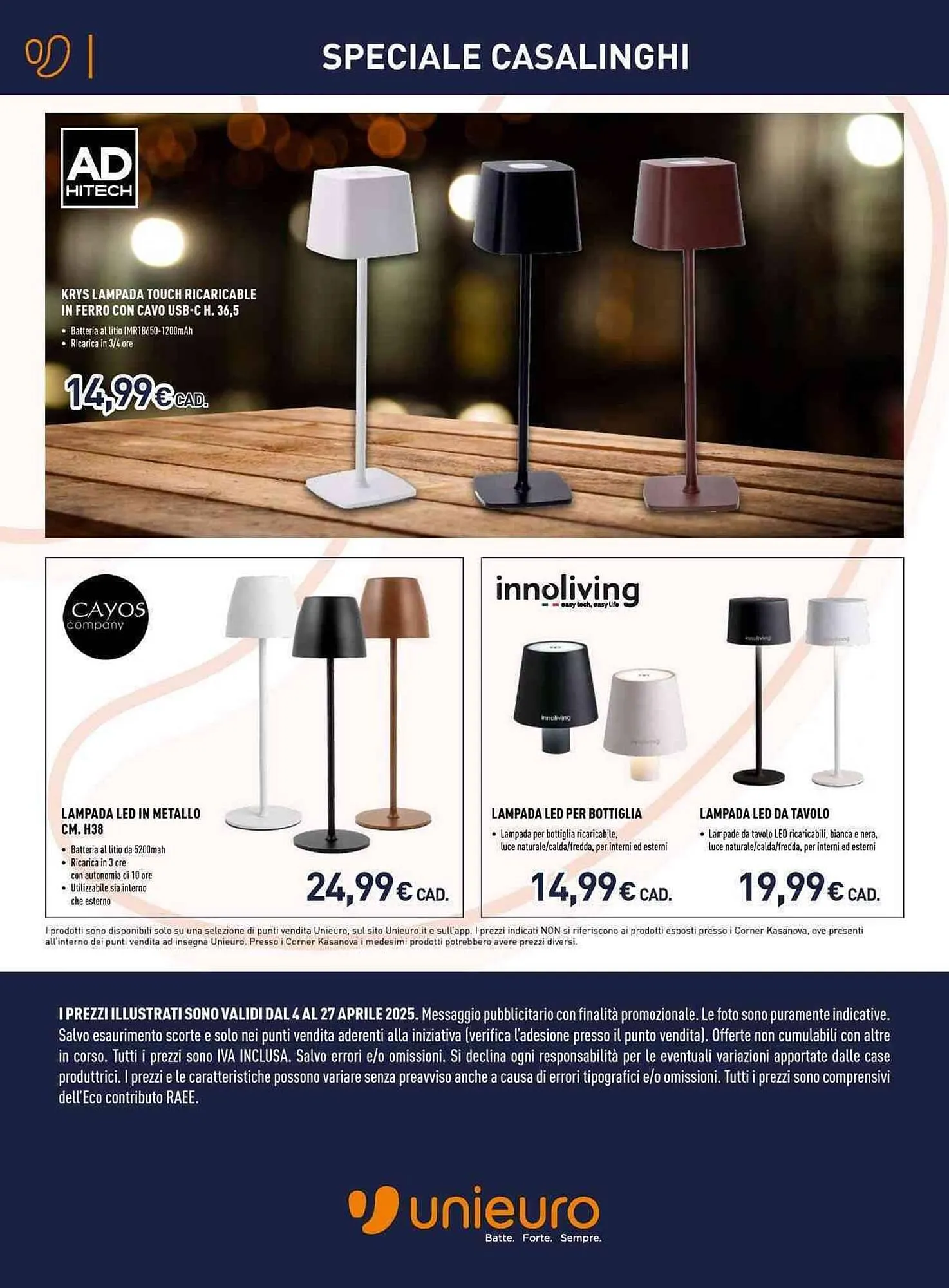 Volantino Unieuro da 4 aprile a 27 aprile di 2025 - Pagina del volantino 8