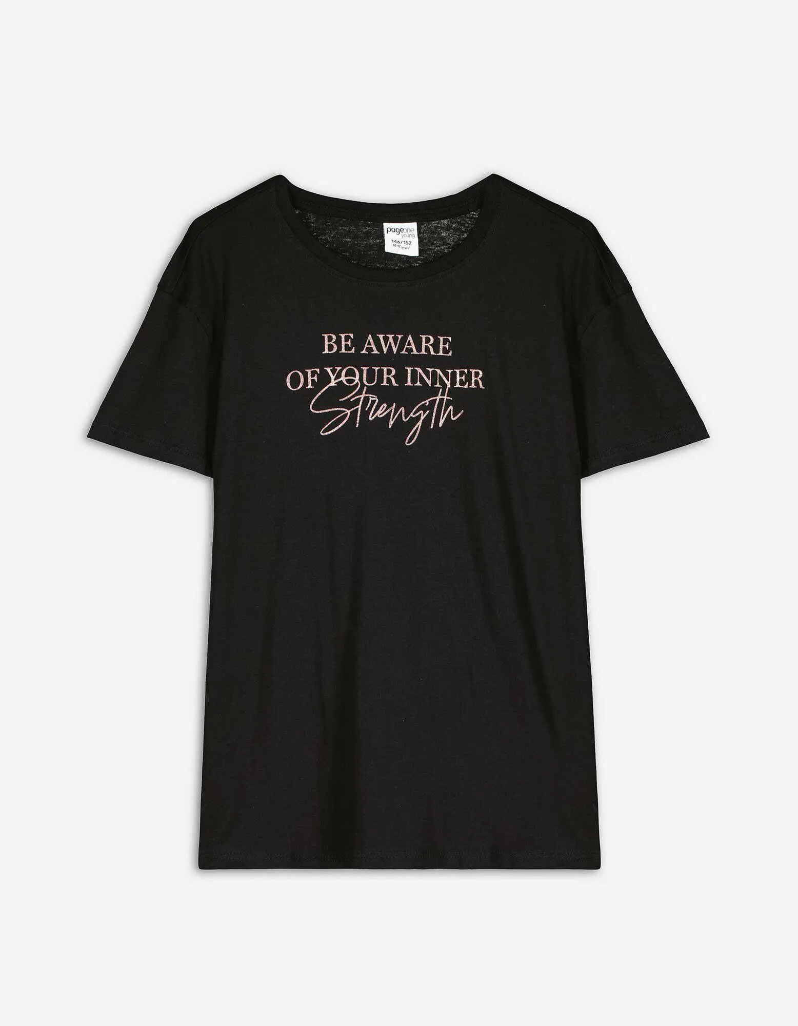 T-shirt - Stampa glitterata - nero