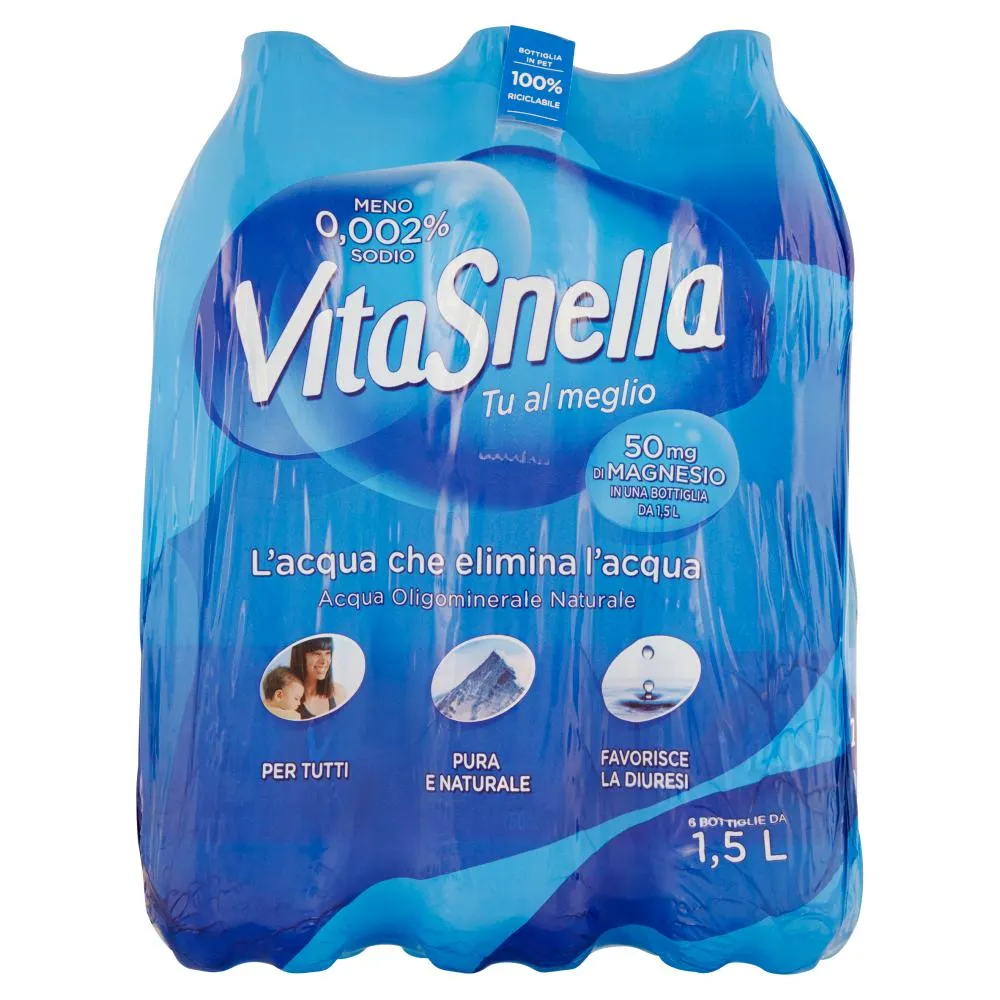 Vitasnella Acqua Oligominerale Naturale 6 x 1,5 L