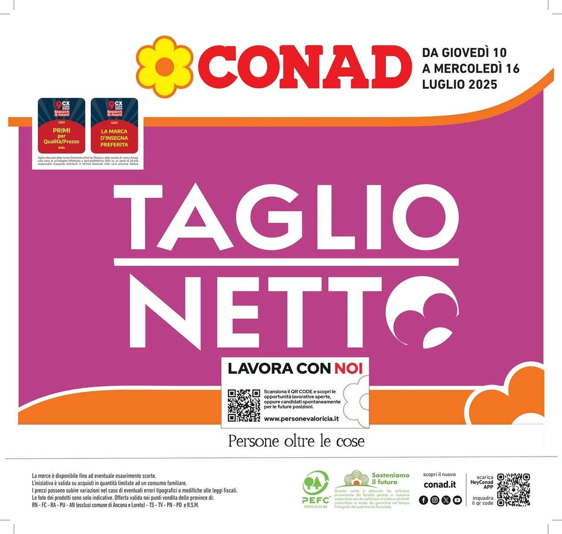 Volantino Conad da 10 luglio a 16 luglio di 2025 - Pagina del volantino 1