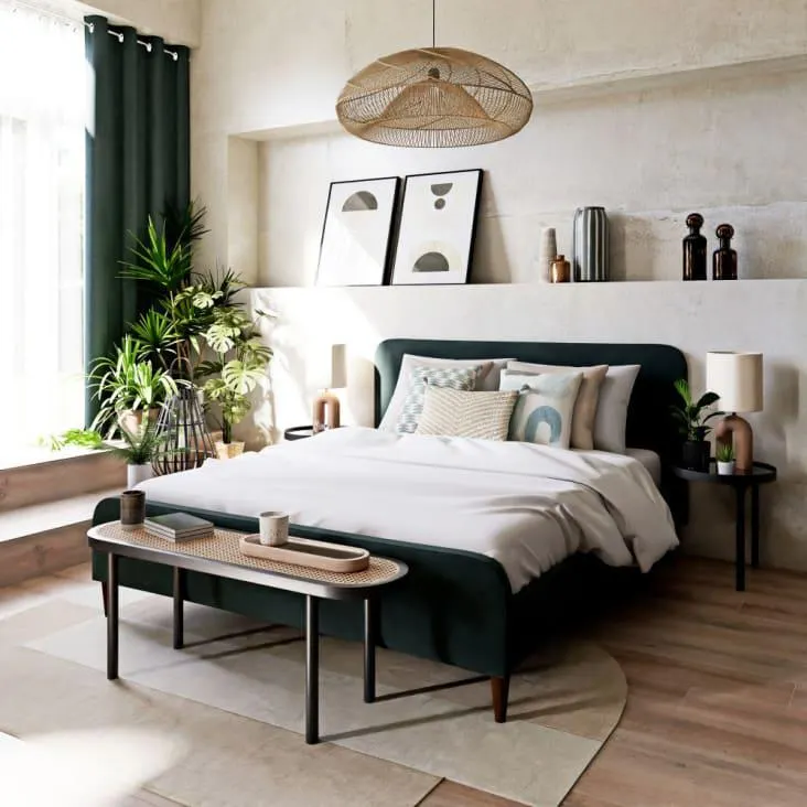 Tappeto asimmetrico in lana e cotone taftati a mano color écru e tortora 160x230 cm