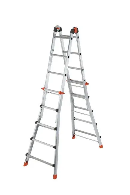 Scala telescopica GIERRE Peppina ALU125 in alluminio 5 + 5 gradini portata massima 125 kg D.lgs 81/08 per lavori fino a 5.72 m