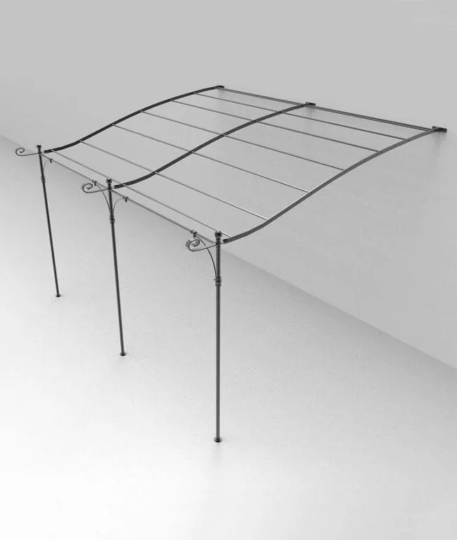 Pergola Solaire addossata curva