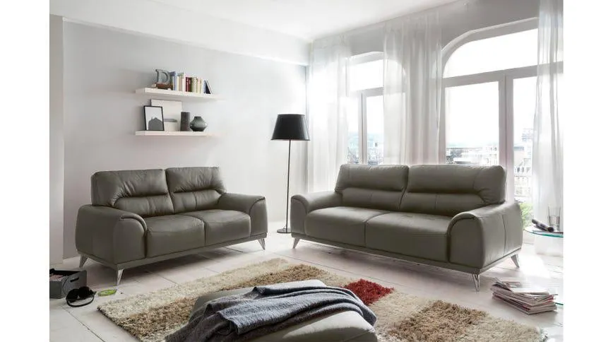 Angel divano 2 posti in pelle fango