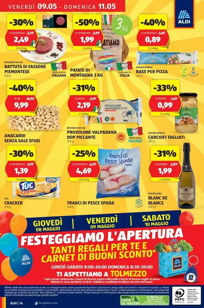 Nuova apertura SOTTOCOSTO da 8 maggio a 17 maggio di 2025 - Pagina del volantino 16