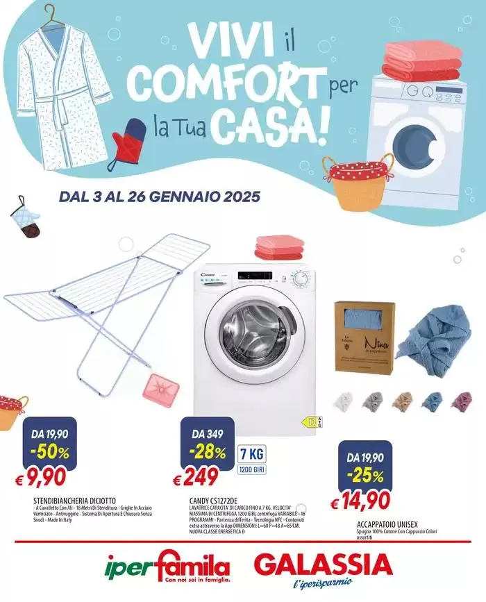 VIVI IL COMFORT PER LA TUA CASA! da 3 gennaio a 26 gennaio di 2025 - Pagina del volantino 1