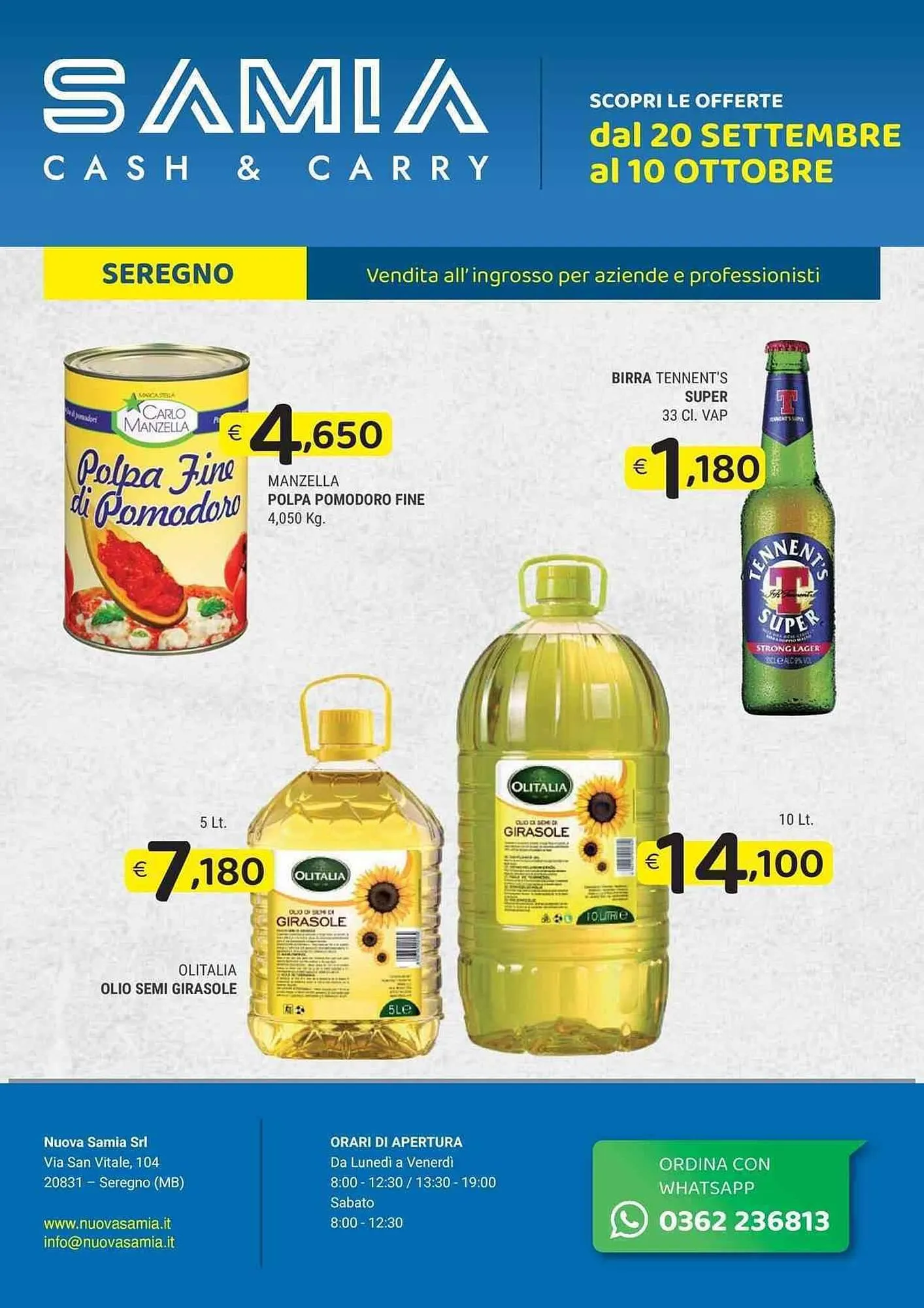 Volantino Samia Cash and Carry da 22 settembre a 10 ottobre di 2025 - Pagina del volantino 1