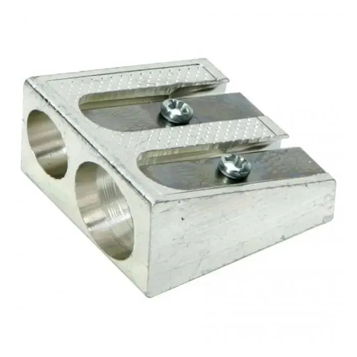 Temperamatite a 2 fori in metallo 5 pezzi