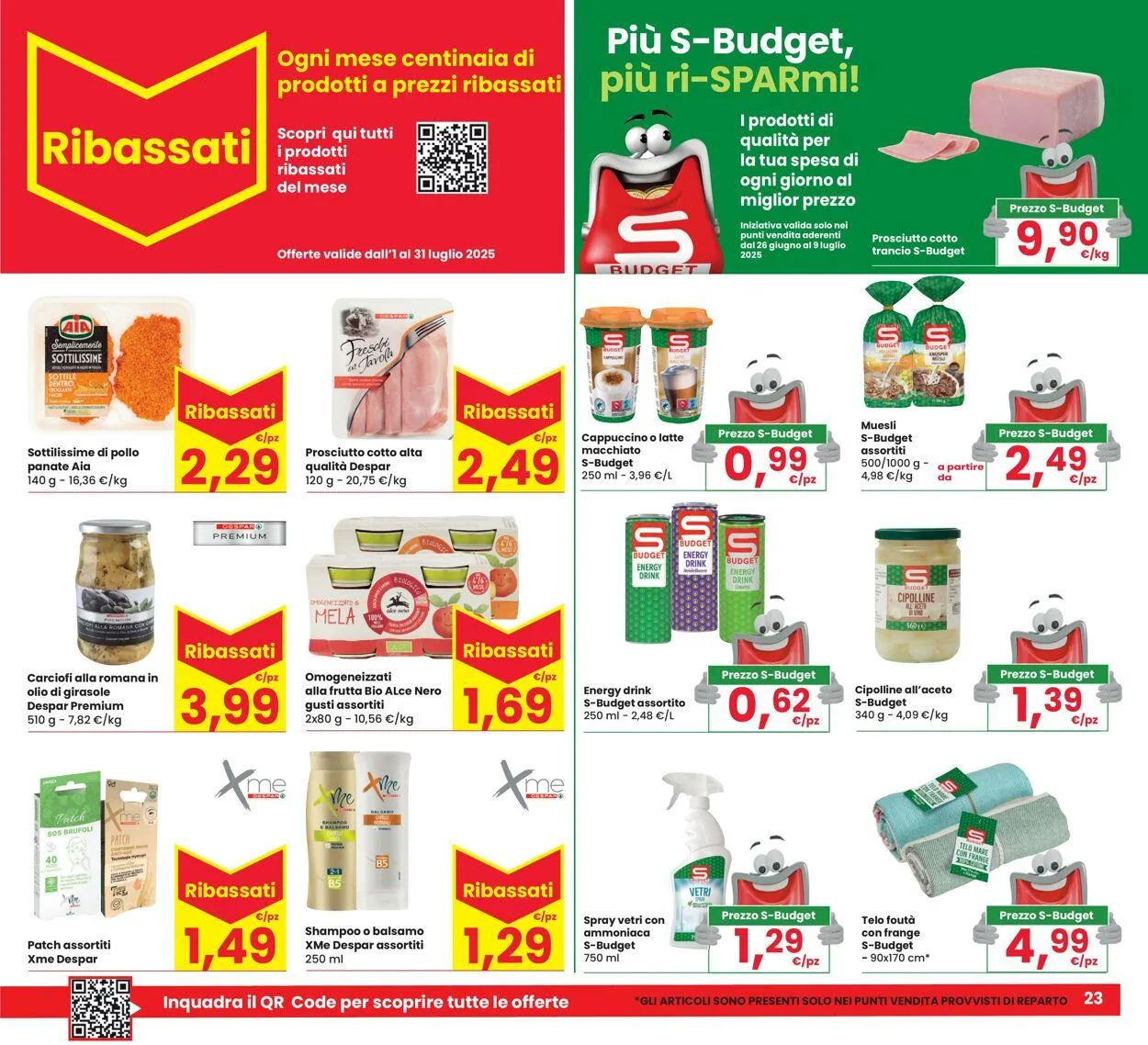Eurospar Volantino attuale da 26 giugno a 9 luglio di 2025 - Pagina del volantino 23