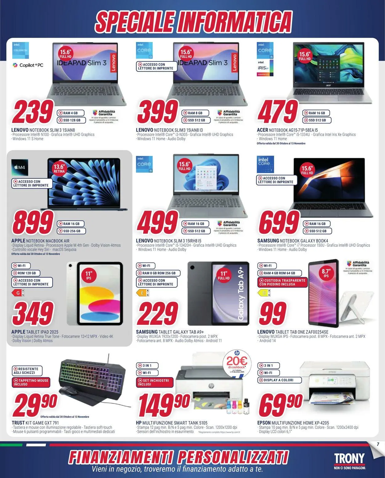 Trony Volantino attuale da 30 ottobre a 24 novembre di 2025 - Pagina del volantino 7