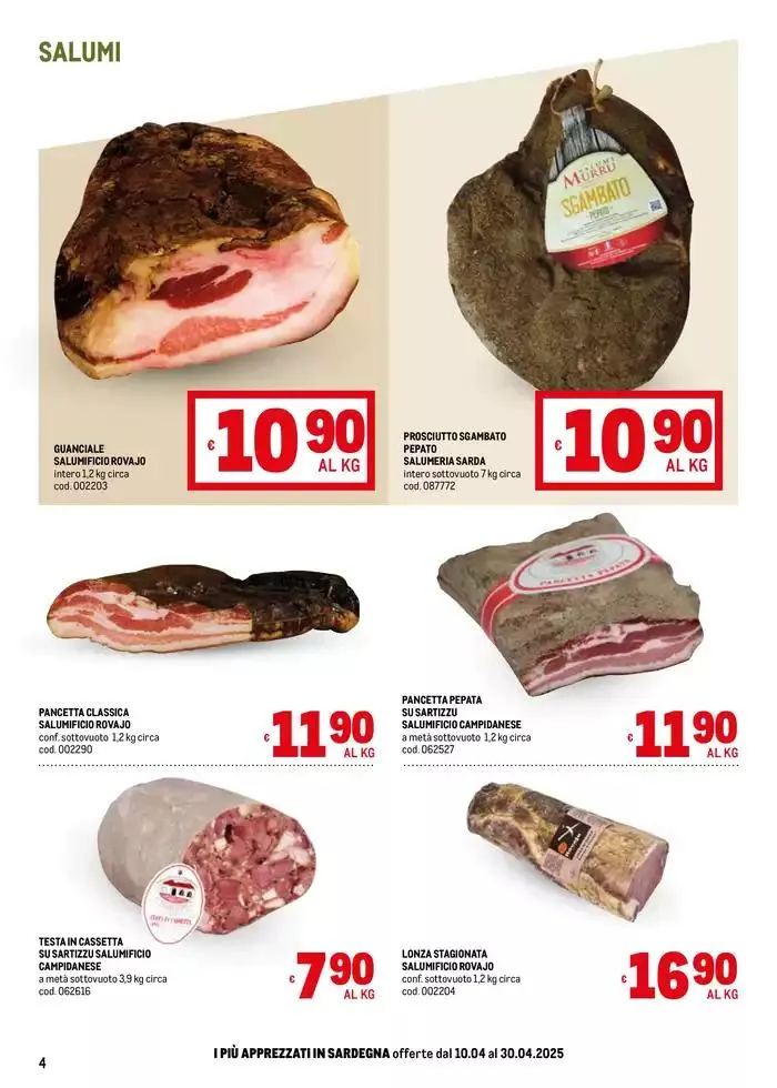 Sapori d'Italia -Sardegna da 10 aprile a 30 aprile di 2025 - Pagina del volantino 4