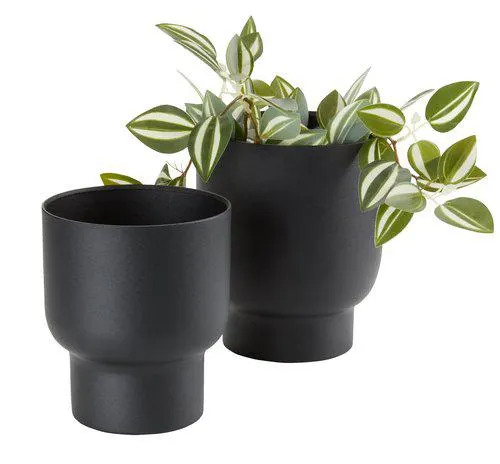 Fioriera da esterno SKADE Ø16/14 cm nero 2 pezzi