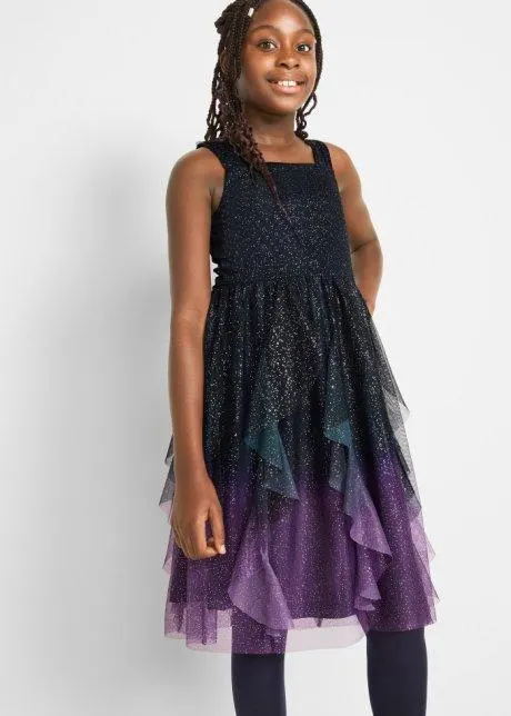 Abito elegante con glitter e sfumatura