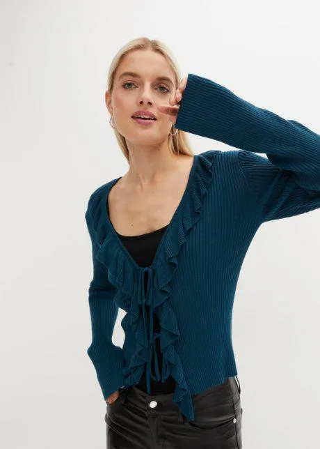 Cardigan con volant