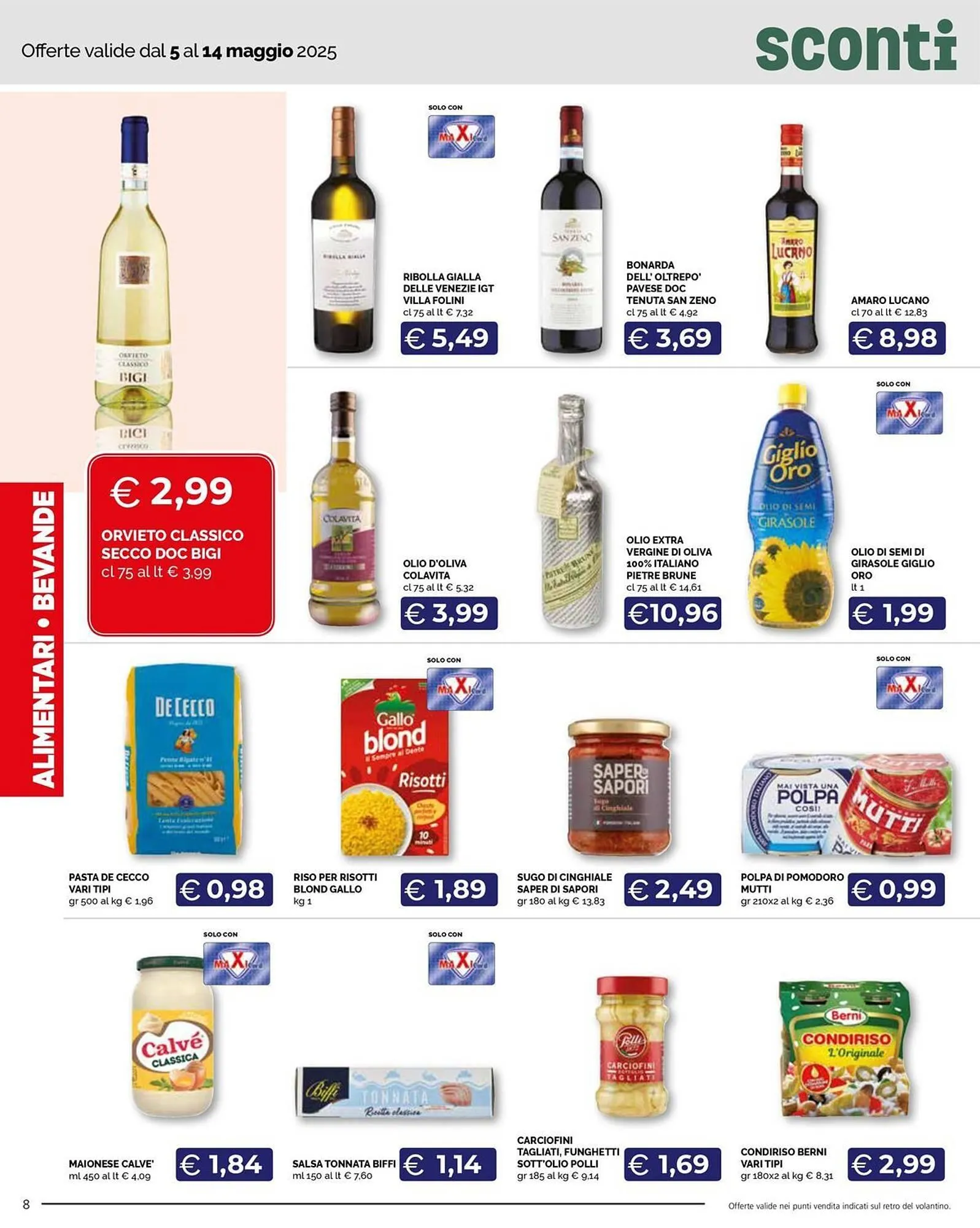 Volantino Maxisconto da 5 maggio a 14 maggio di 2025 - Pagina del volantino 8
