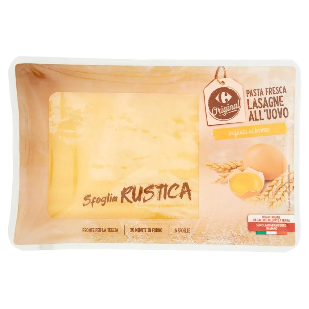 Carrefour Original Pasta Fresca Lasagne all'Uovo Sfoglia Rustica 250 g
