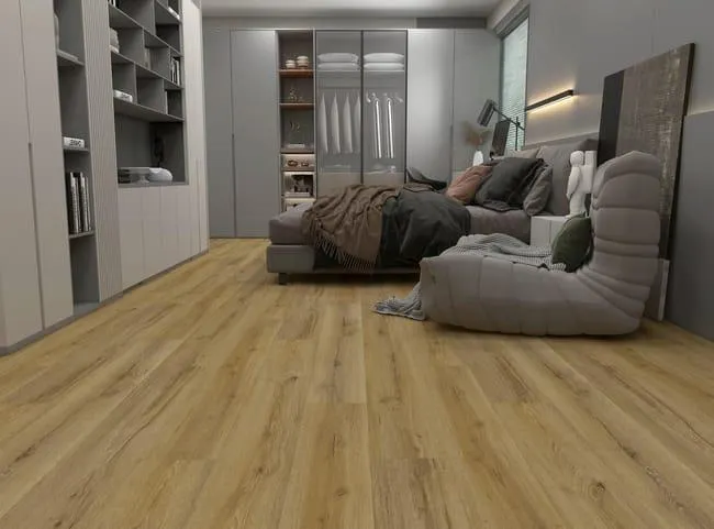 Pavimento SPC passaggio moderato Paris rovere chiaro Sp 4.5 mm con sottopavimento integrato 2.208 m²