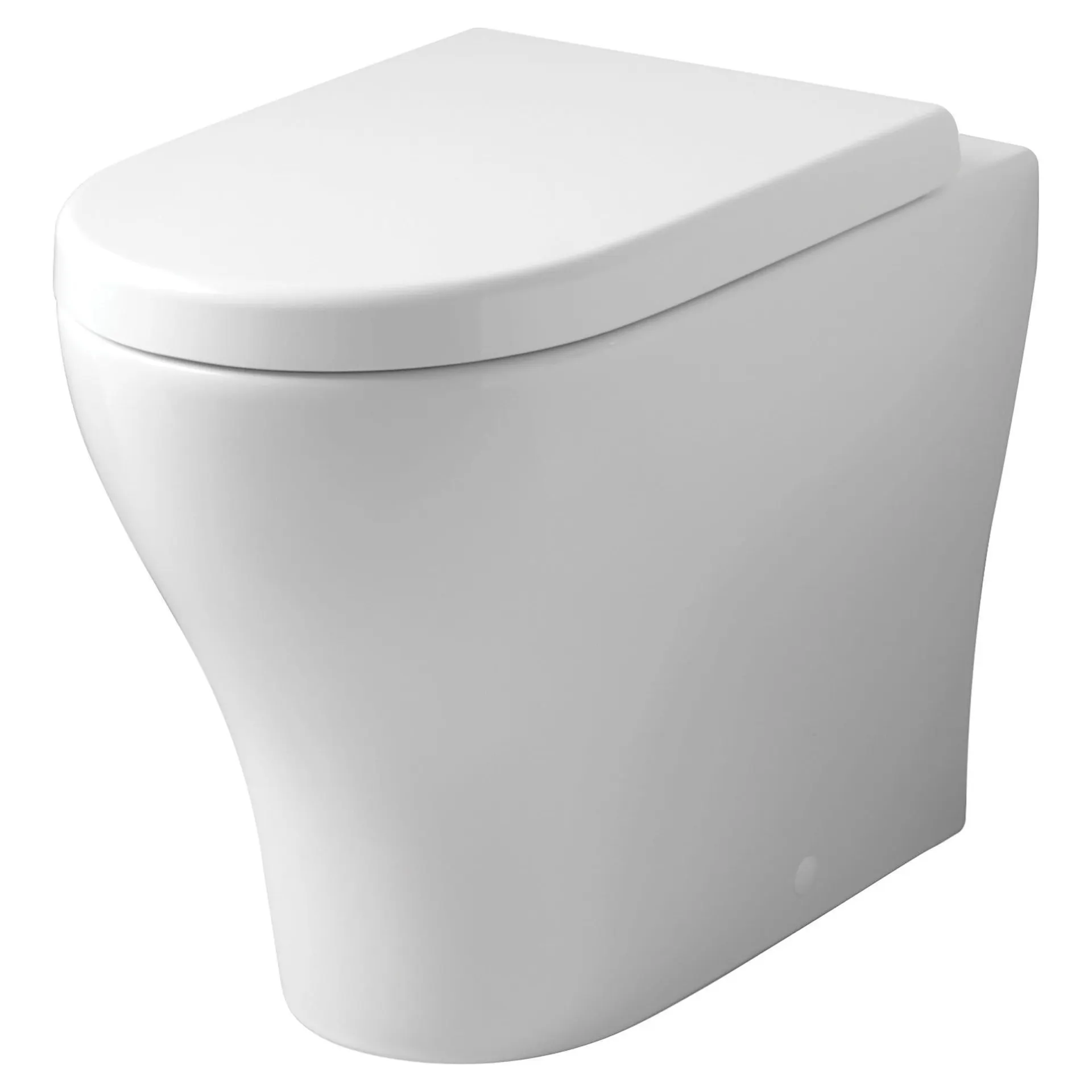 Vaso serie milano filo muro a terra scarico multiplo in ceramica bianca