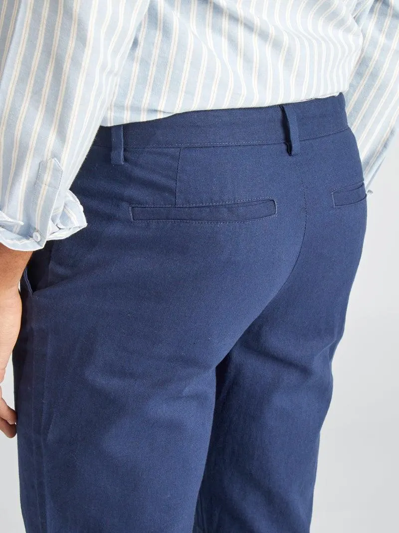 Pantaloni chino dritti / regular fit - NERO