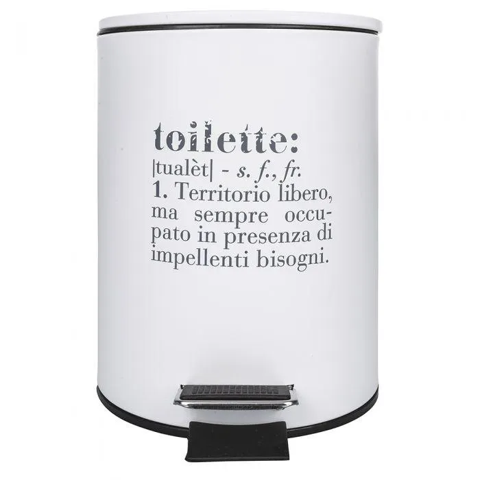 Pattumiera bianca con pedale, Victionary Toilette