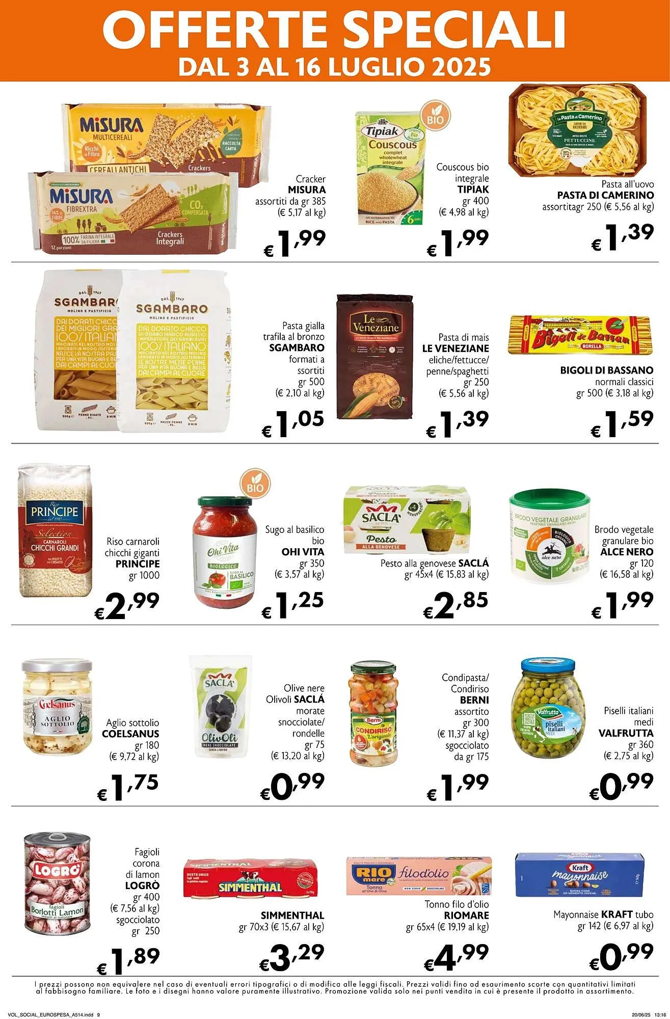 Volantino Eurospesa da 3 luglio a 16 luglio di 2025 - Pagina del volantino 9