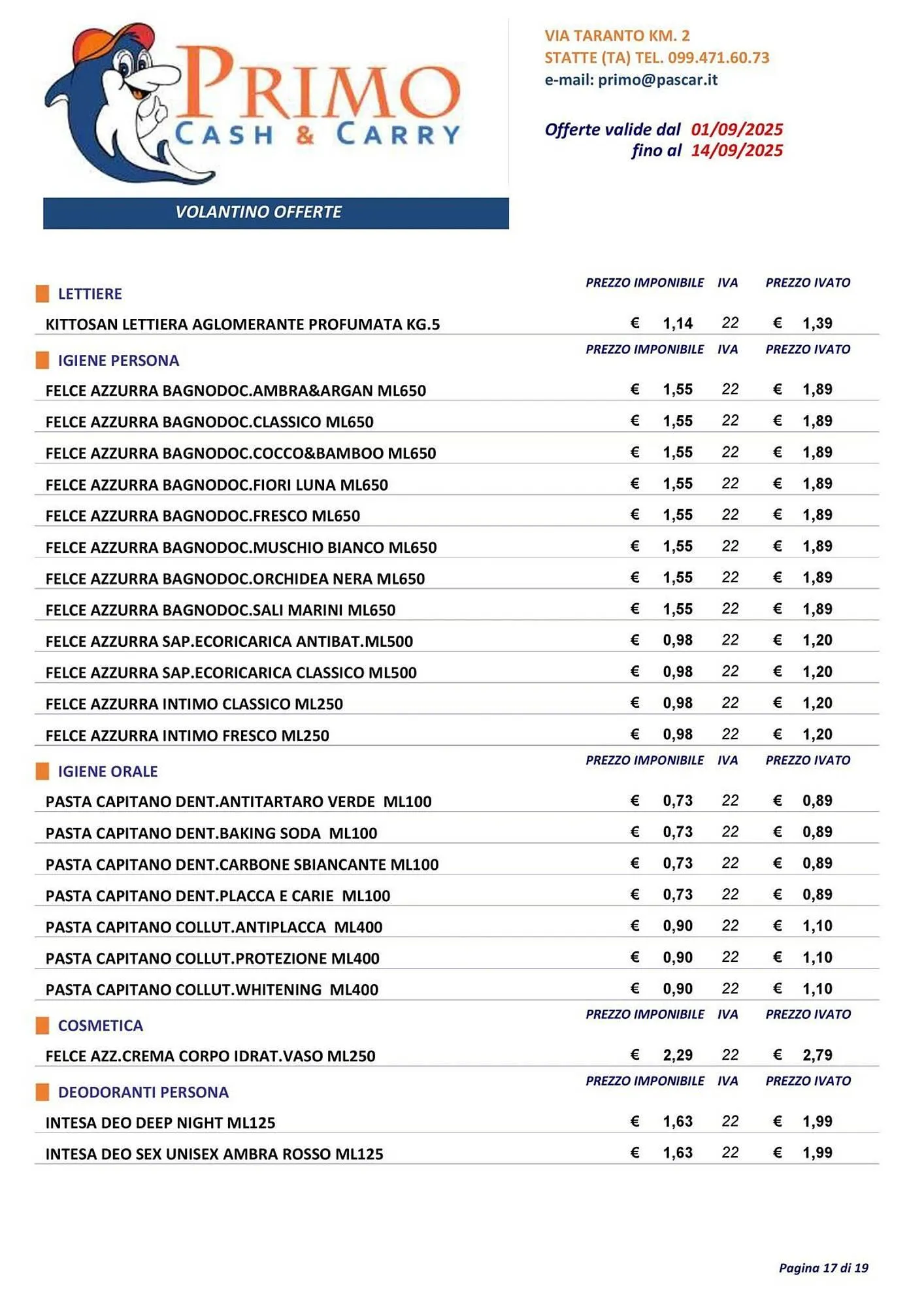 Volantino Gruppo Pascar da 1 settembre a 14 settembre di 2025 - Pagina del volantino 17
