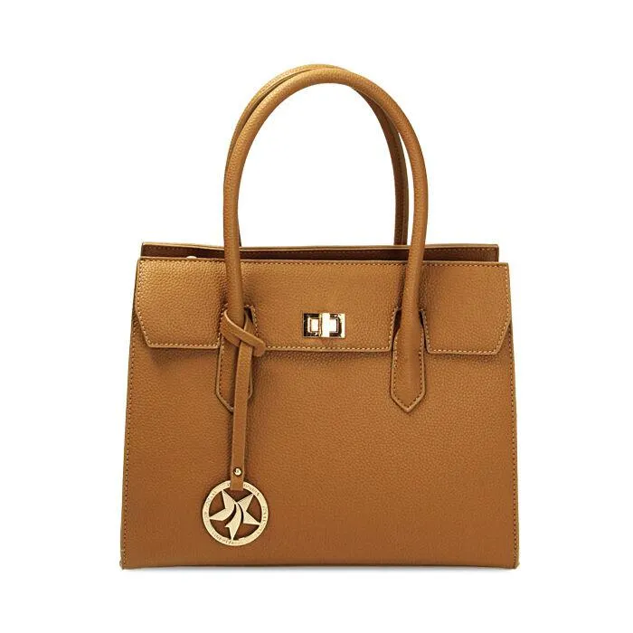 Borsa a mano beige quadrata