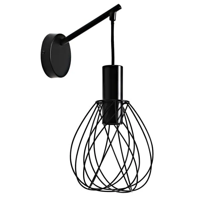 Applique design Merone nero 1X E27 INSPIRE