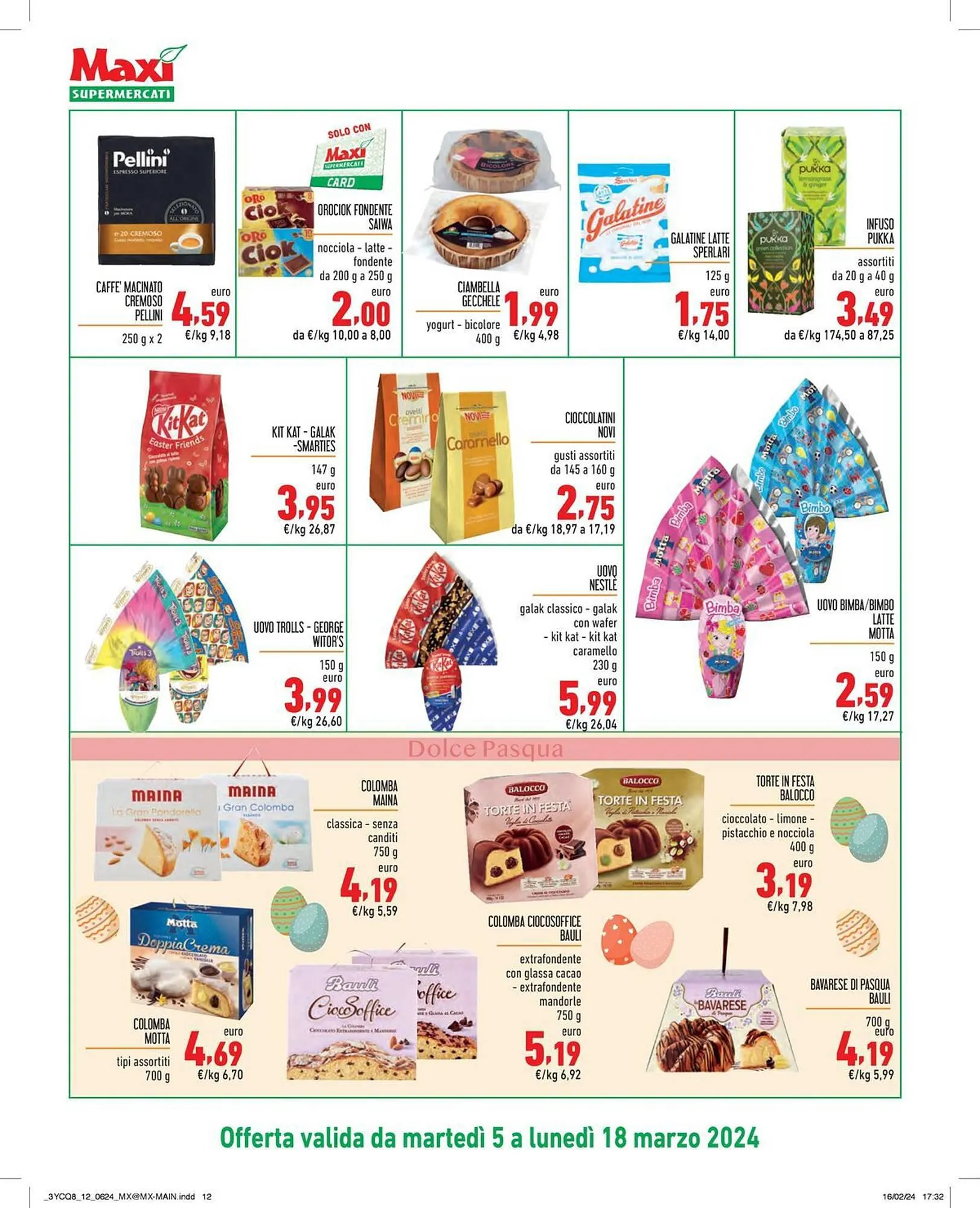 Volantino Maxi Supermercati da 5 marzo a 18 marzo di 2024 - Pagina del volantino 12