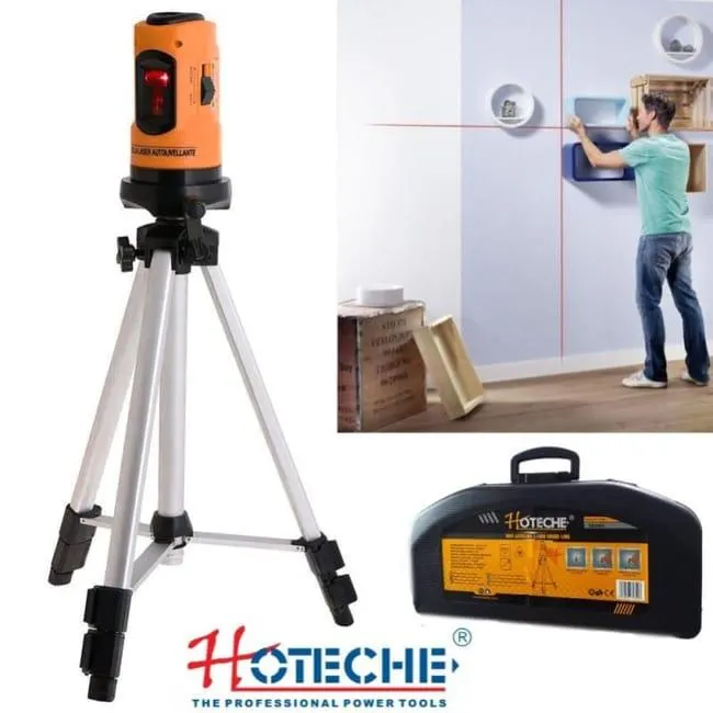 Livella laser autolivellante con cavalletto/treppiede in valigetta Hoteche - 285001