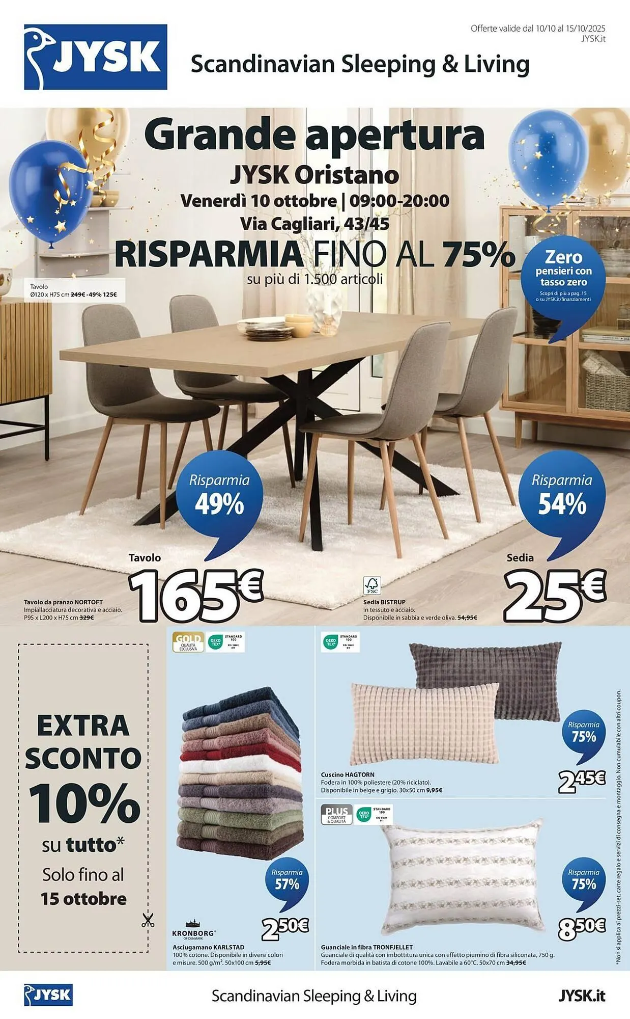 Volantino JYSK da 10 ottobre a 15 ottobre di 2025 - Pagina del volantino 1
