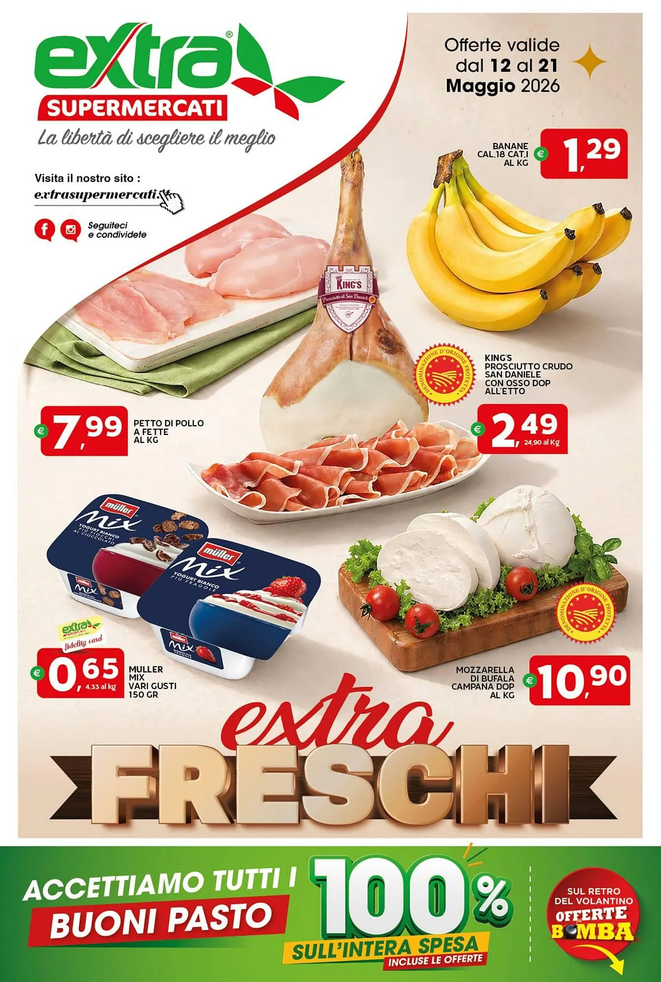 Volantino Extra Supermercati da 12 maggio a 21 maggio di 2026 - Pagina del volantino 1